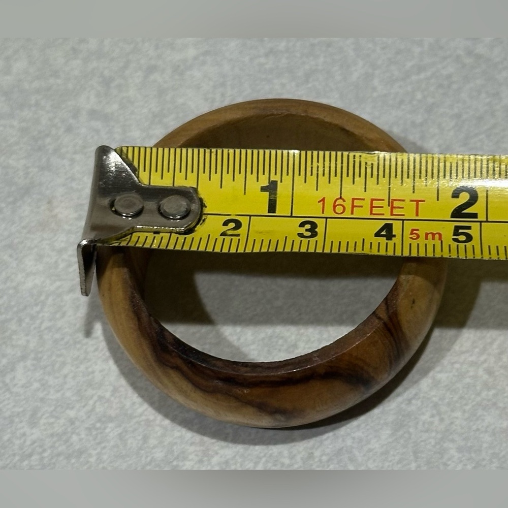 Napkin Ring holders - Set Of 10 - Natural Wood - Handmade. - Picture 3 of 5